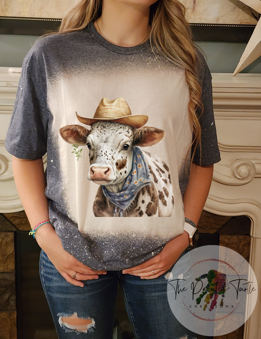 Cow - Baby Cow -Yellow Flower Spotty Cow-Sublimation Shirt